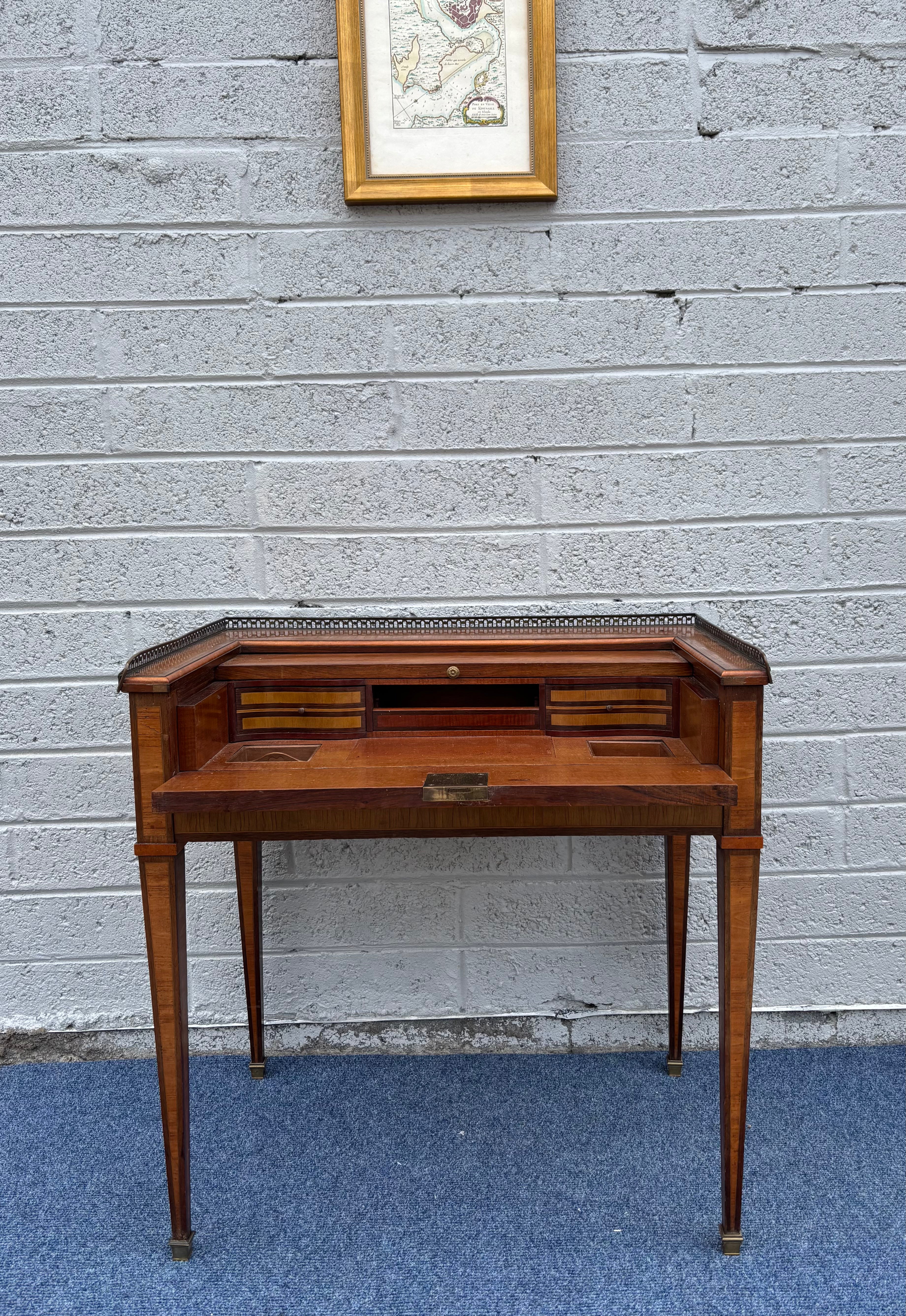 Mahogany Bonheur-du-Jour Writing Desk Edwardian