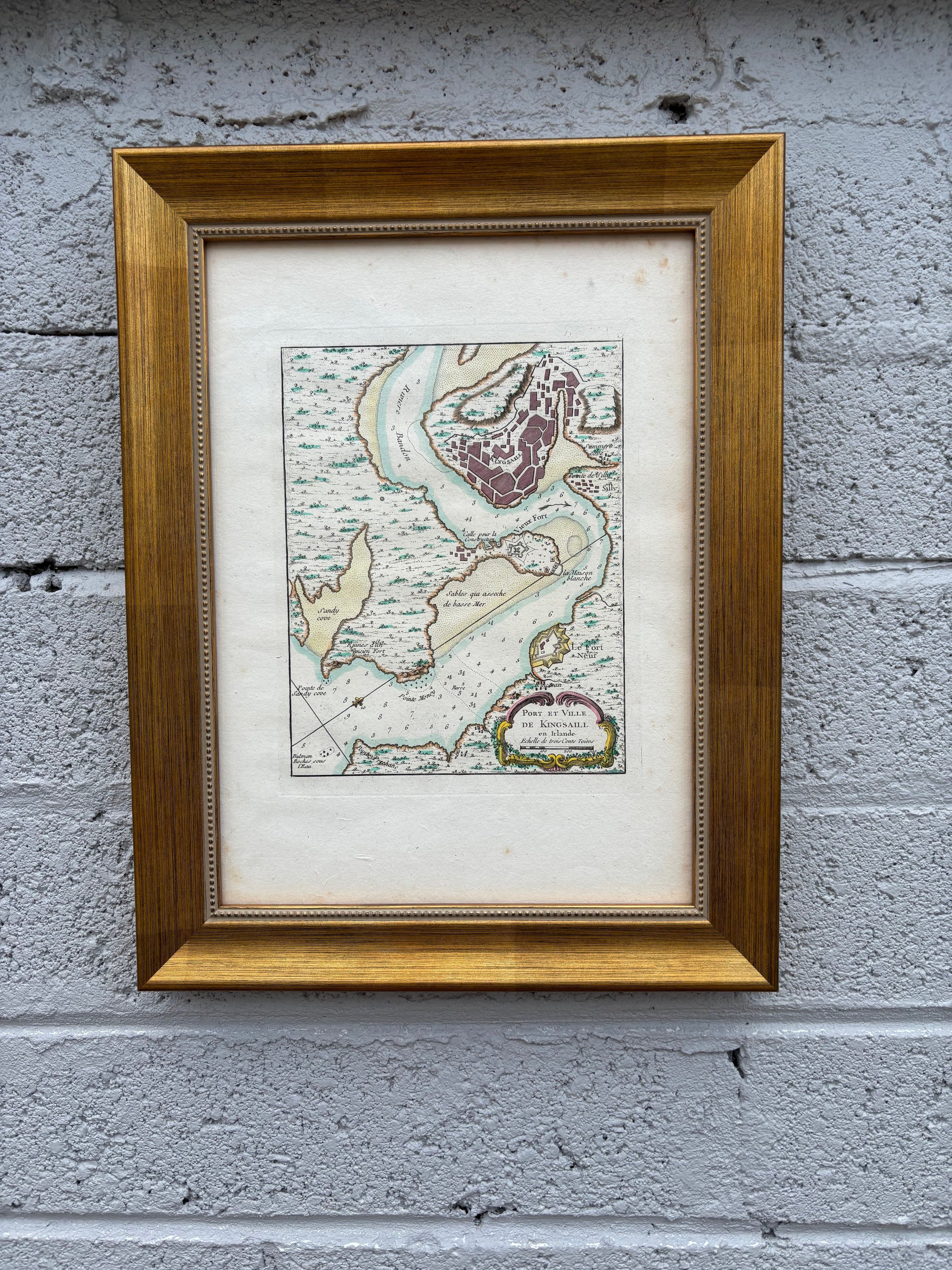 Antique Map of Kinsale Ireland Victorian 1764