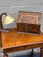 19th Century Gilt Leather Stationery Box