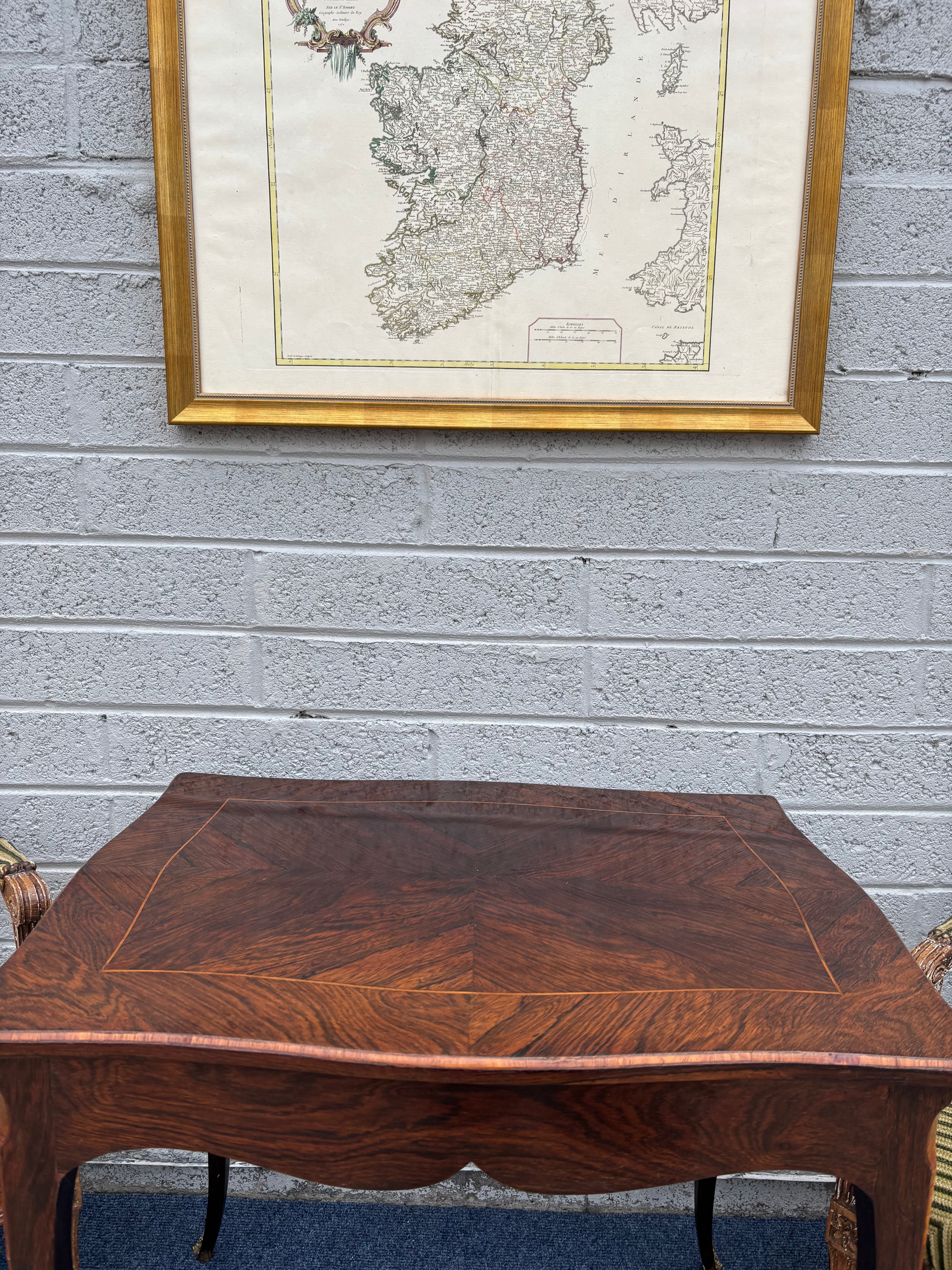19th Century Louis XV Style Mahogany Serpentine Fold-Over Table