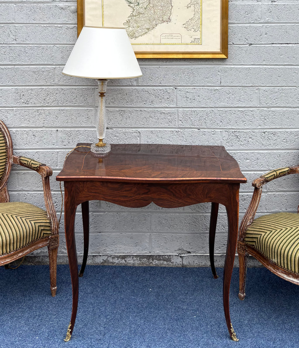 19th Century Louis XV Style Mahogany Serpentine Fold-Over Table