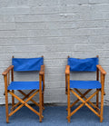 Teak Folding Directors Chairs Vintage