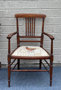 Edwardian Inlaid Mahogany Spindle-Back Open Armchair, c. 1905