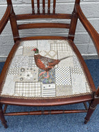 Edwardian Inlaid Mahogany Spindle-Back Open Armchair, c. 1905