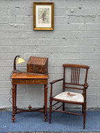 Edwardian Inlaid Mahogany Spindle-Back Open Armchair, c. 1905