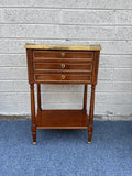 Fine French Louis XVI Style Mahogany Chiffonnière Table with Marble Top