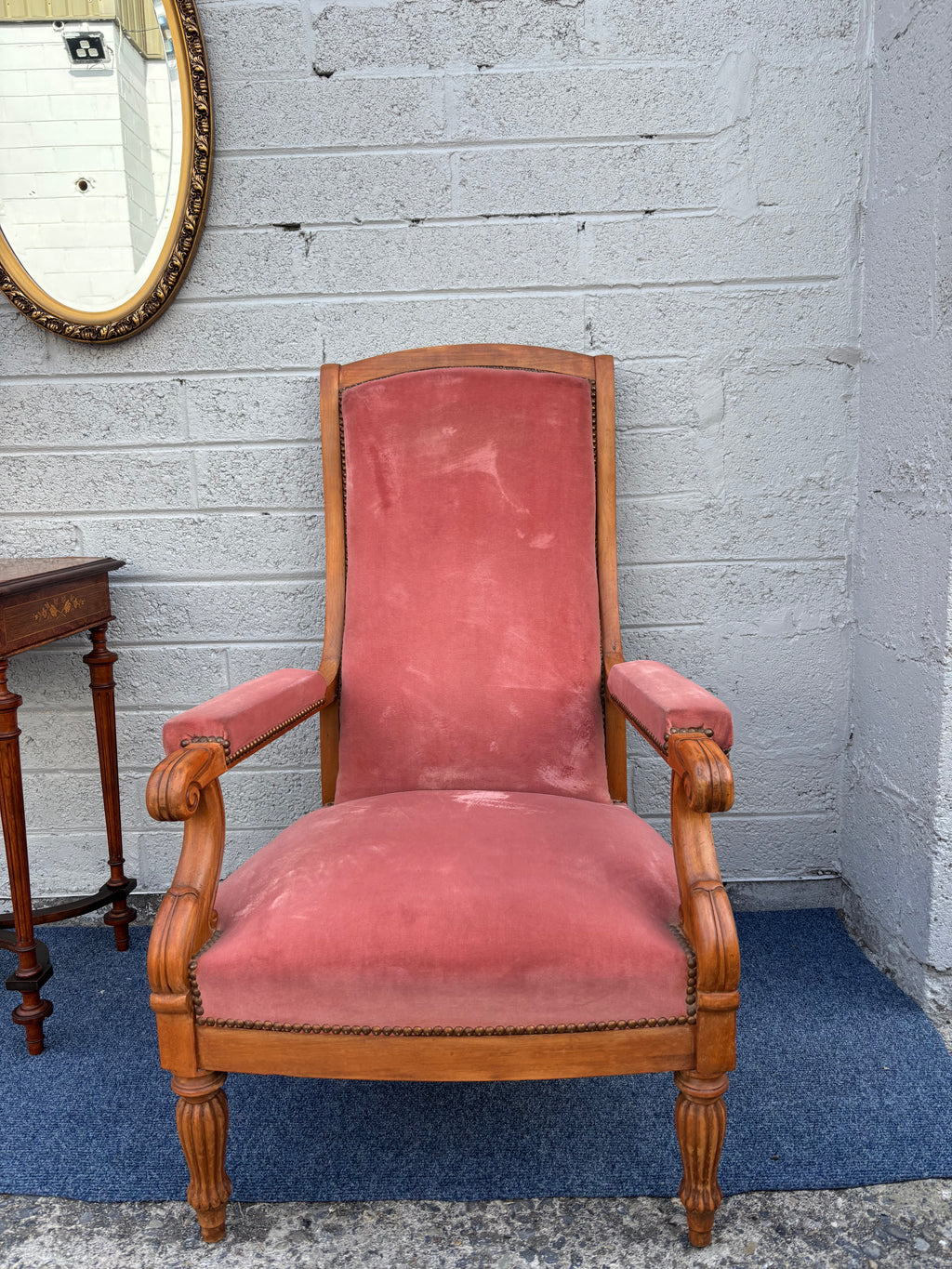 Mahogany Library Armchair Victorian