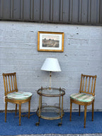 Brass and Glass Bar Cart Neoclassical