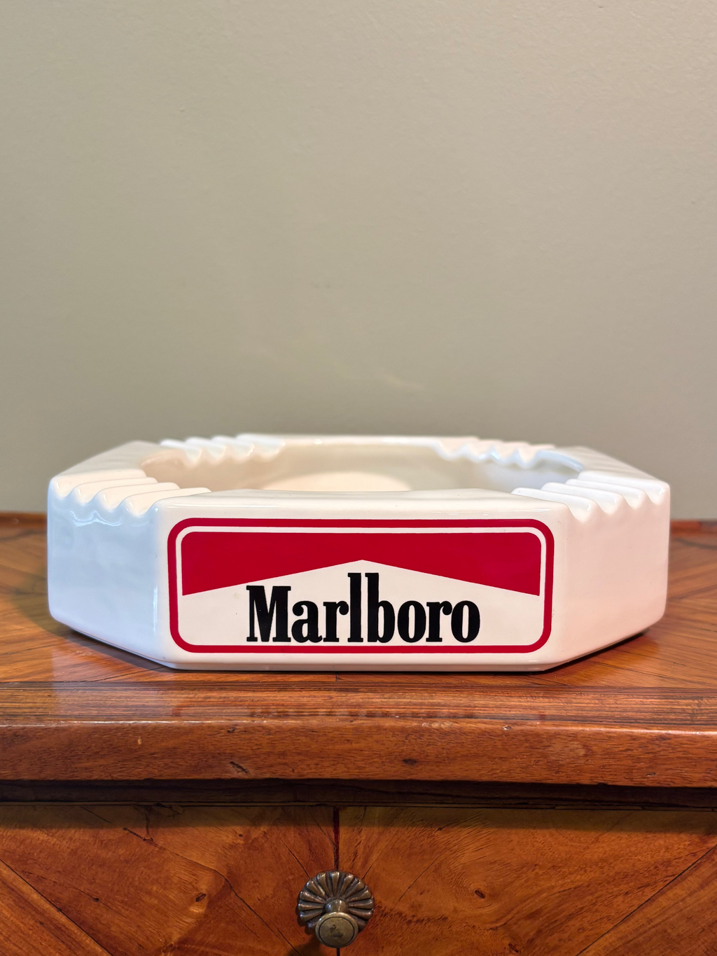 Vintage Marlboro Ceramic Pub Ashtray