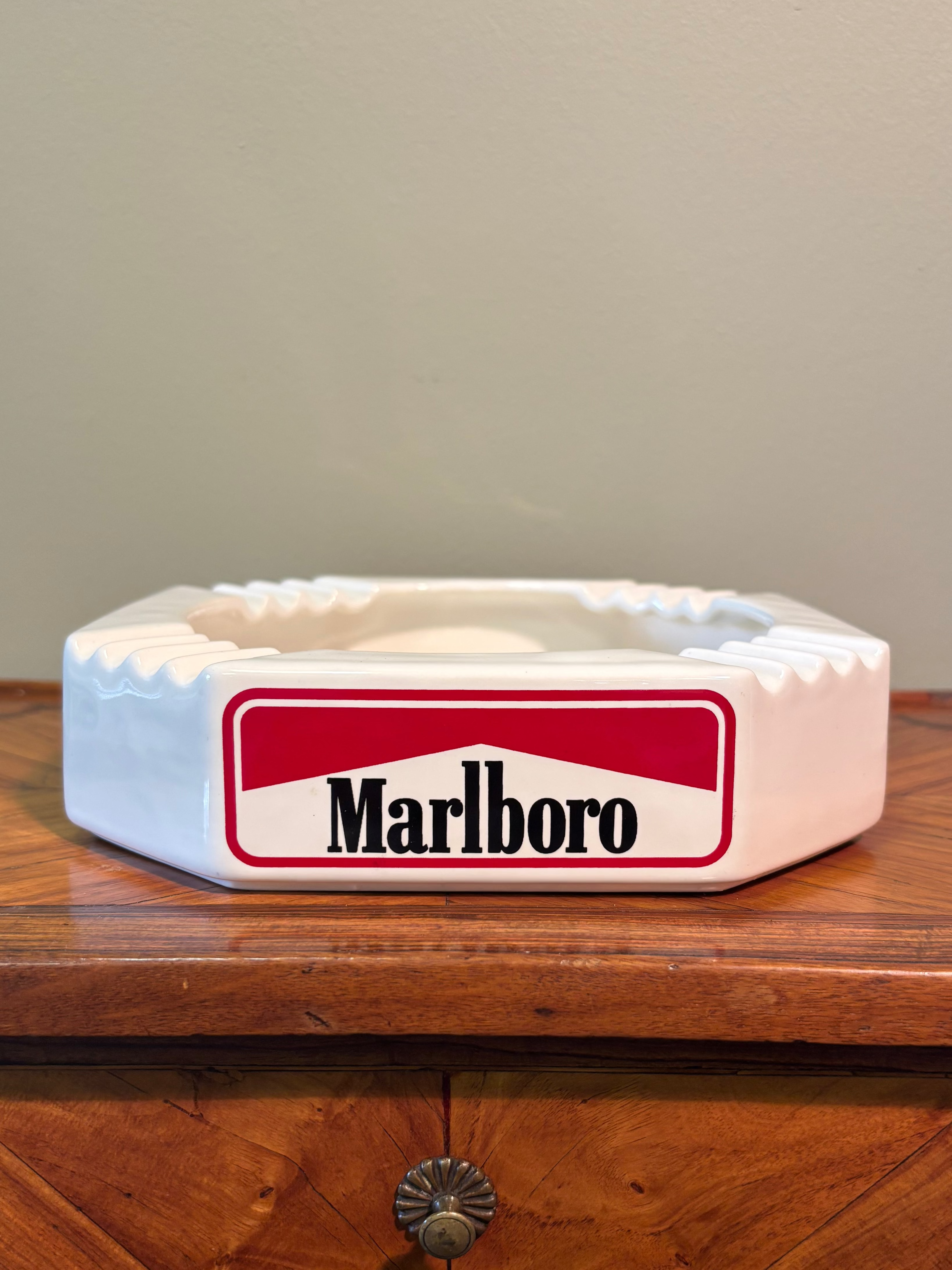 Vintage Marlboro Ceramic Pub Ashtray