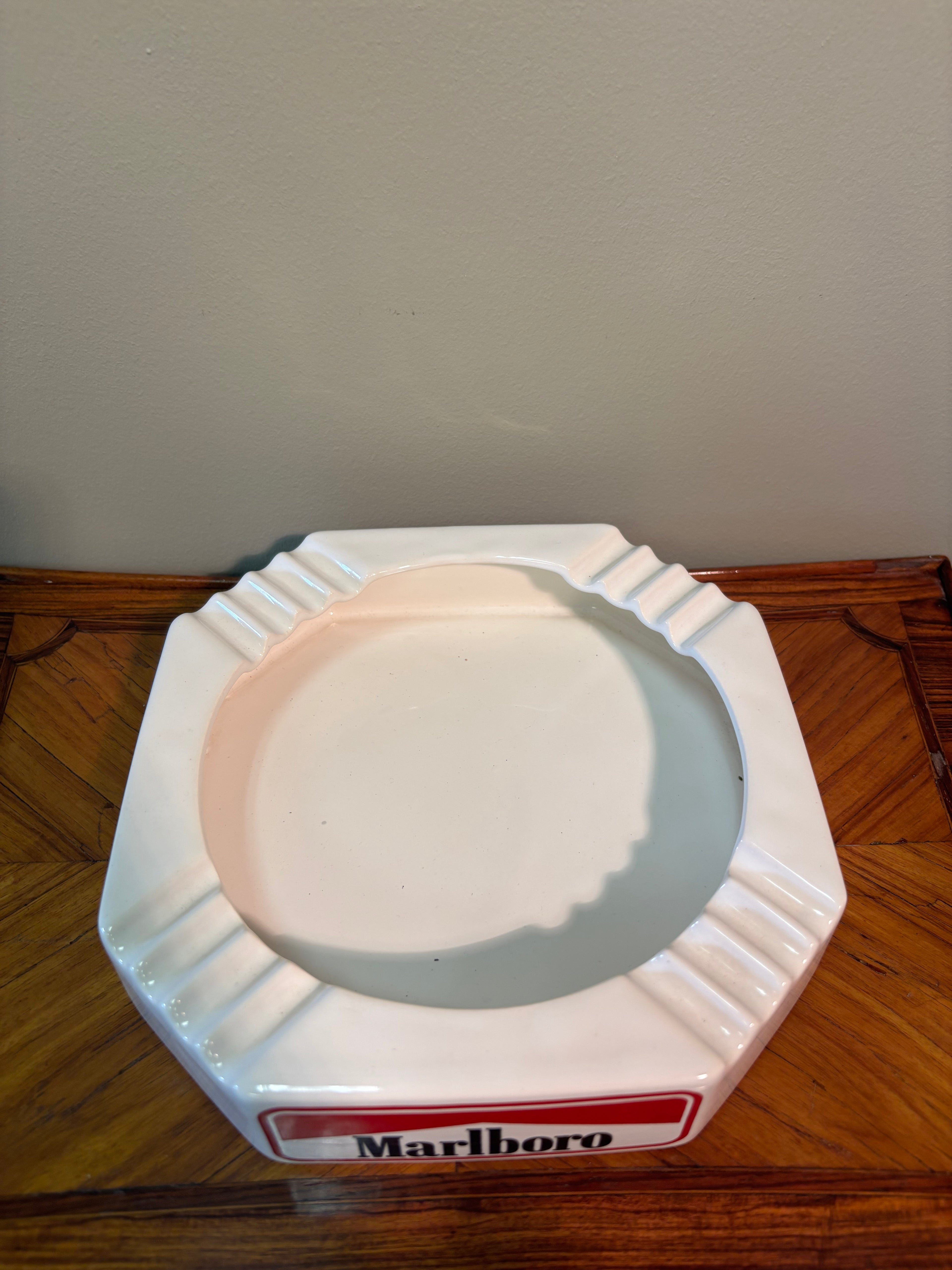 Vintage Marlboro Ceramic Pub Ashtray