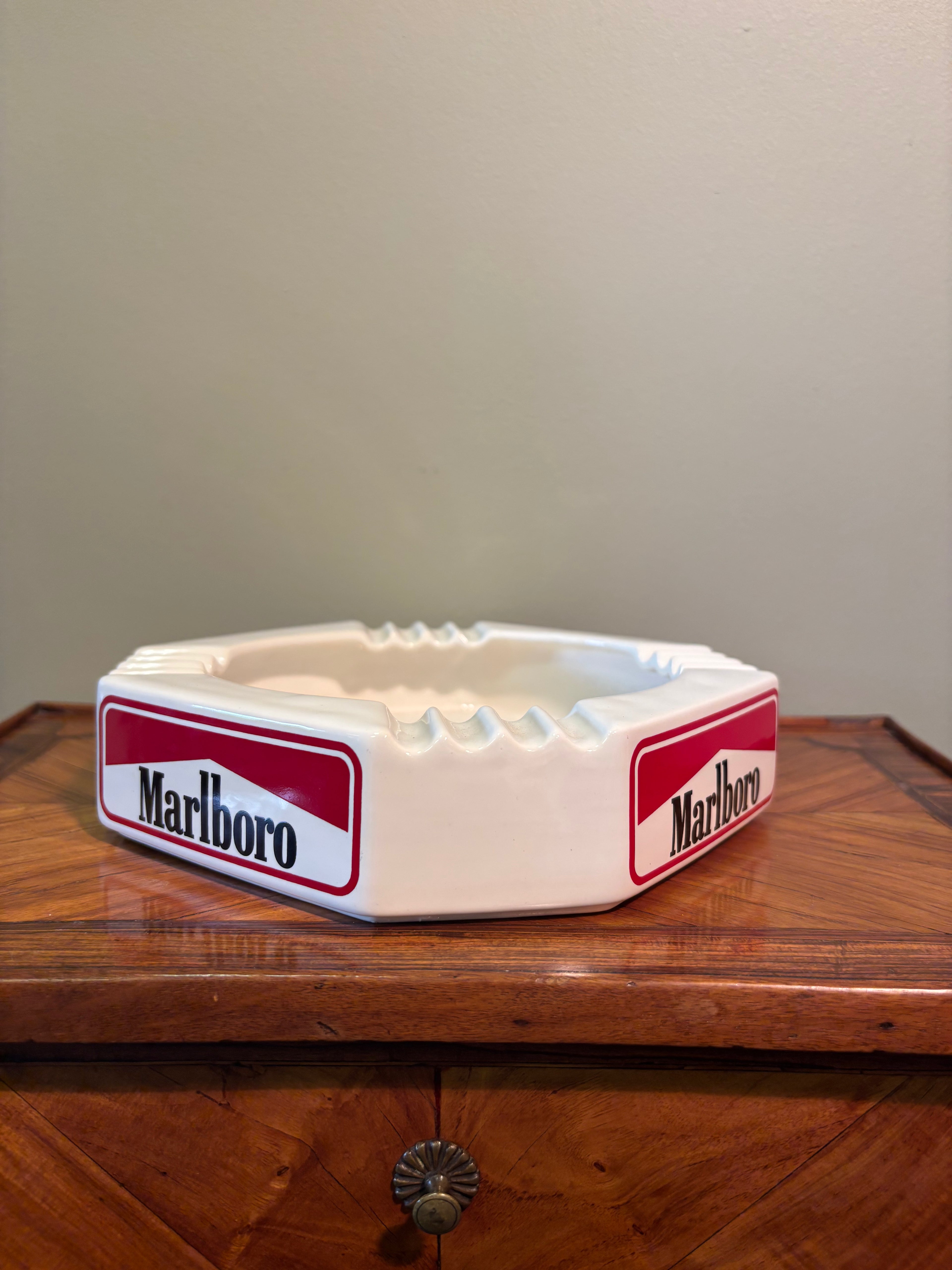 Vintage Marlboro Ceramic Pub Ashtray