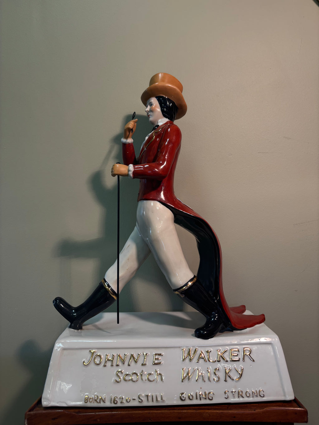 Johnnie Walker Scotch Whisky "Striding Man" Ceramic Bar Display Statue