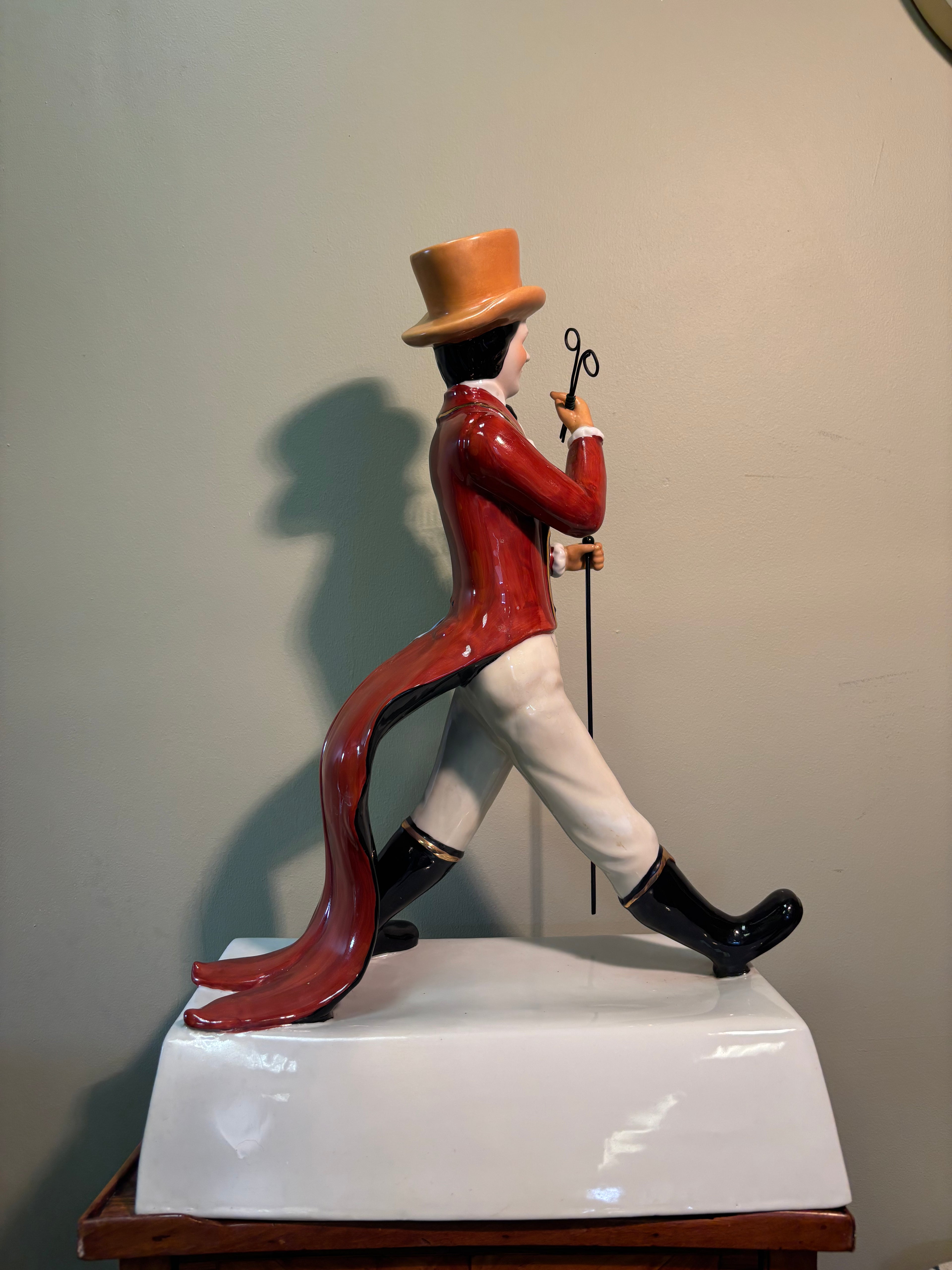 Johnnie Walker Scotch Whisky "Striding Man" Ceramic Bar Display Statue