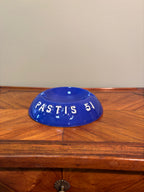 Mid-Century French Pastis 51 Blue Ceramic Advertising Ashtray – Vintage Barware