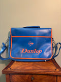 1970s/1980s Dunlop Vinyl Messenger Satchel Bag – Retro Royal Blue & Orange Flight Bag