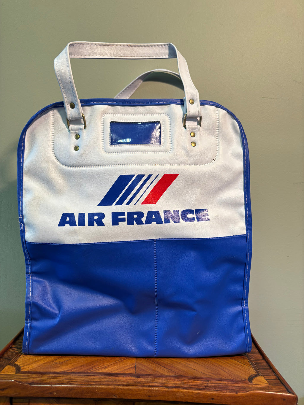 1970s Air France Vinyl Cabin Flight Bag