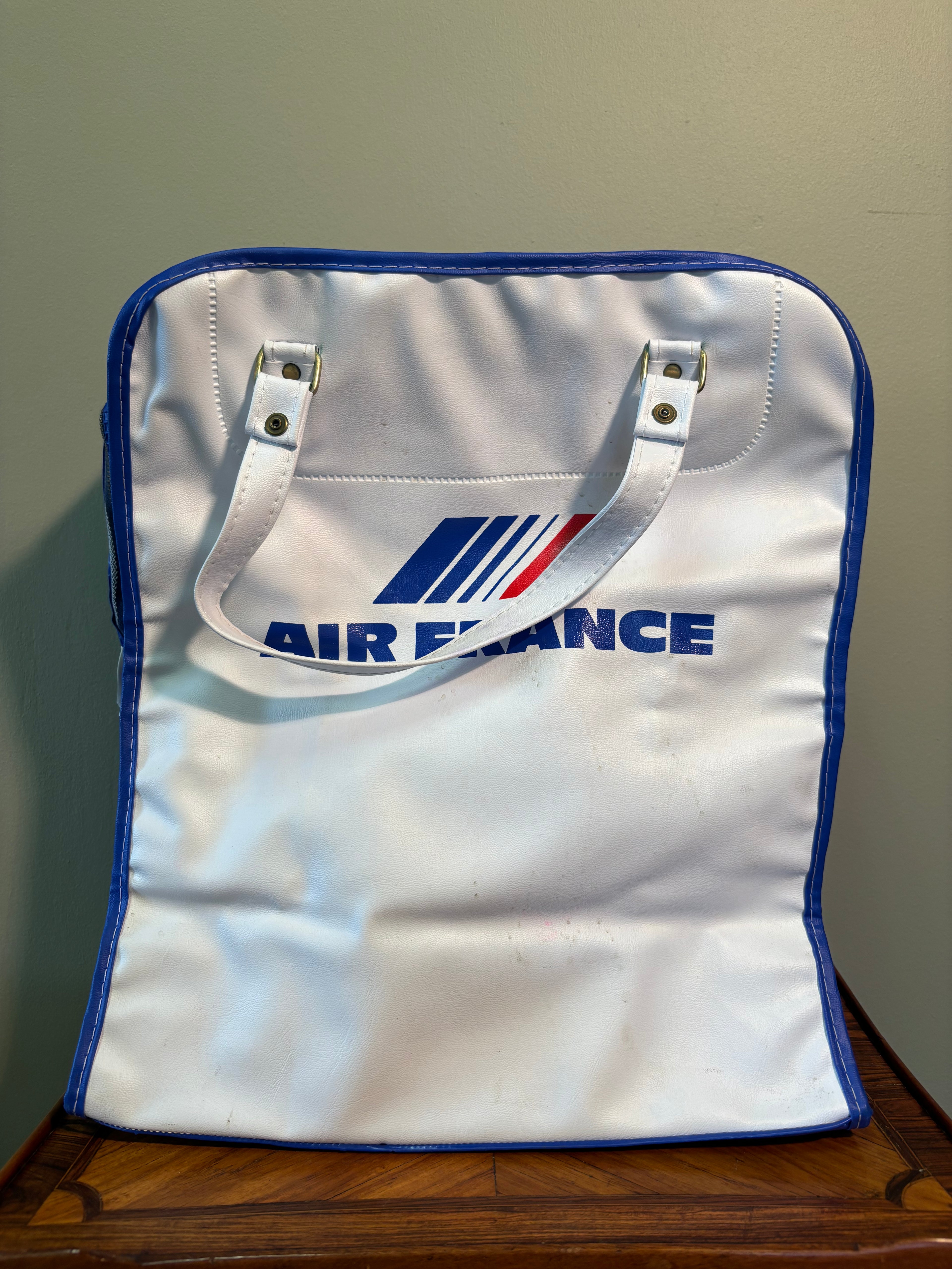 1970s Air France Vinyl Cabin Flight Bag