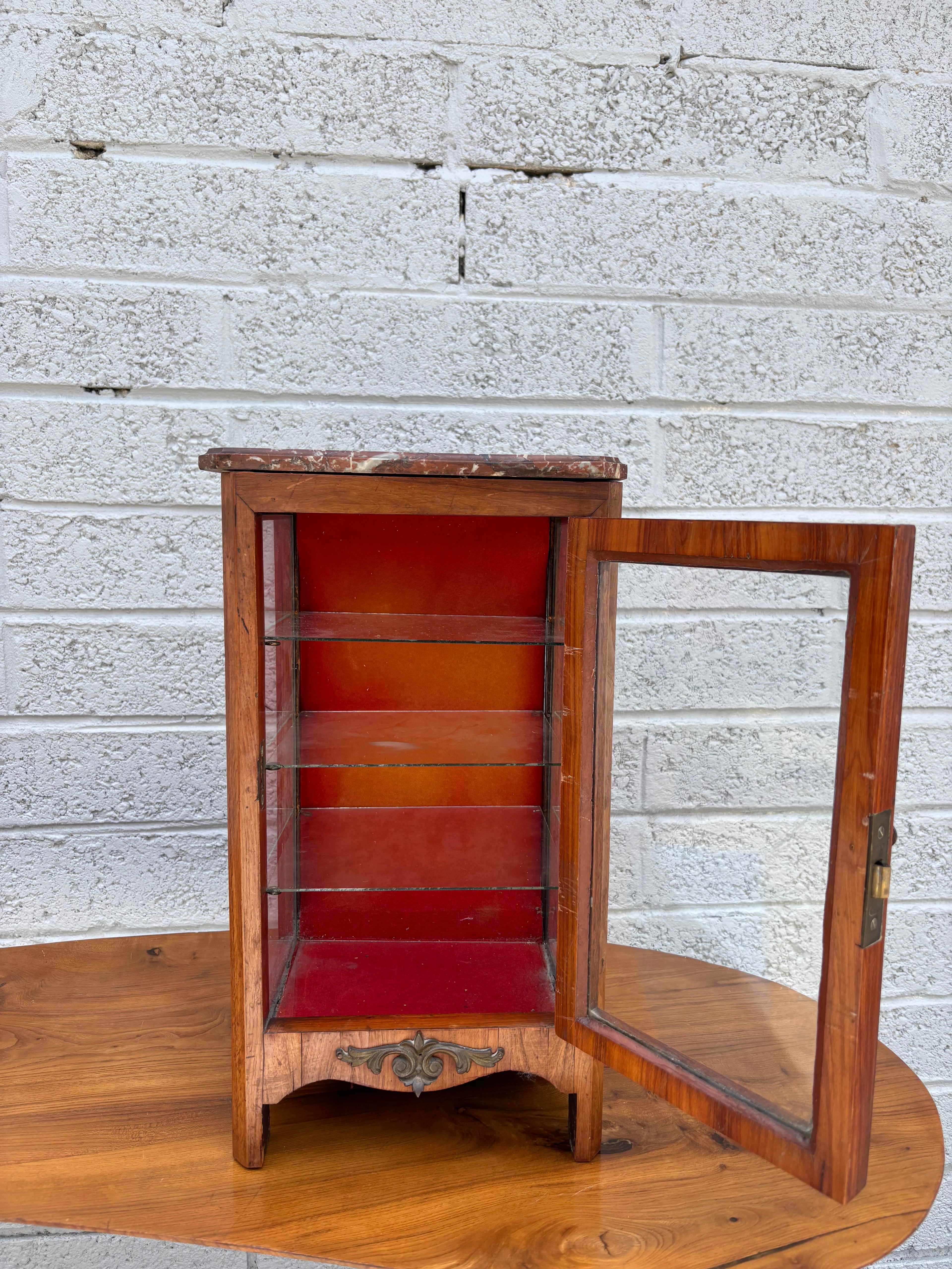 19th Century French Louis XV Style Tabletop Vitrine / Display Cabinet