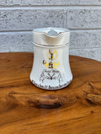 Glenfiddich Distillery Ceramic Whisky Water Pitcher with Gold Gilt Trim