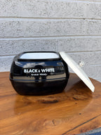 1970s Mid-Century Modern "Black & White" Whisky Advertising Ice Bucket – Collectible Pubware