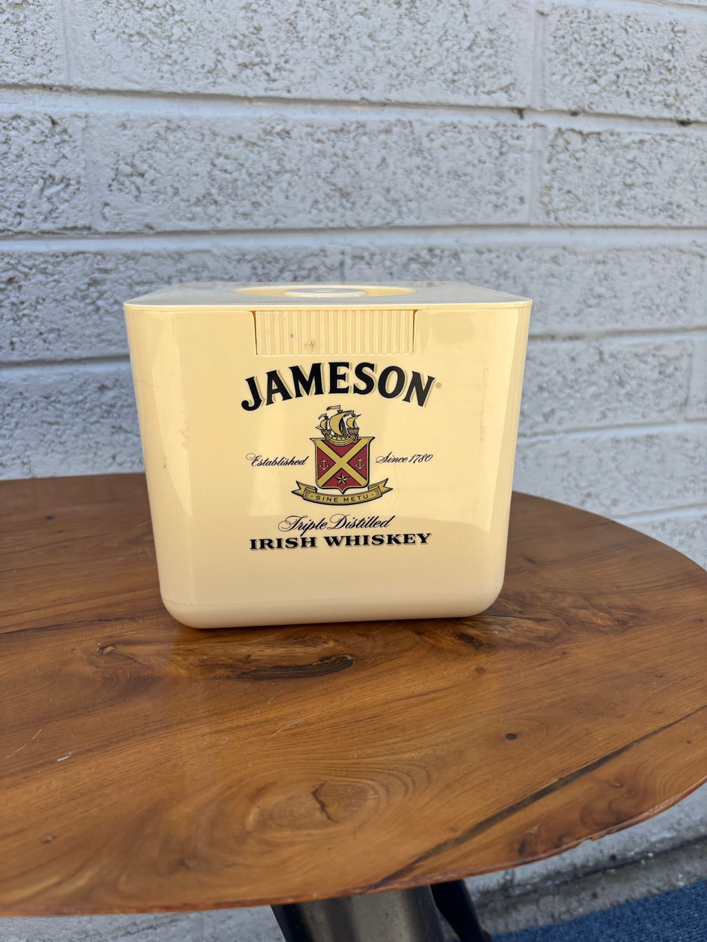 Mid-Century "Black & White" Scotch Whisky Promo Ice Bucket with Scottie Dog Knob