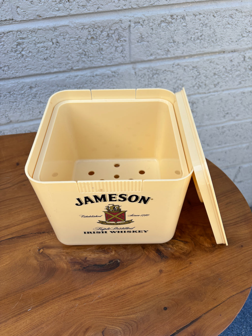 Mid-Century "Black & White" Scotch Whisky Promo Ice Bucket with Scottie Dog Knob