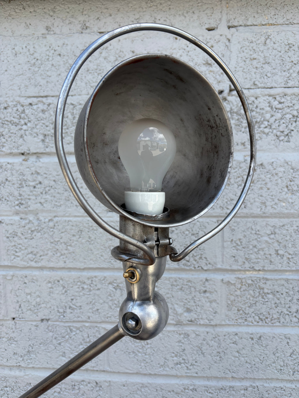 Mid-Century French Jieldé 2-Arm Industrial Desk Lamp