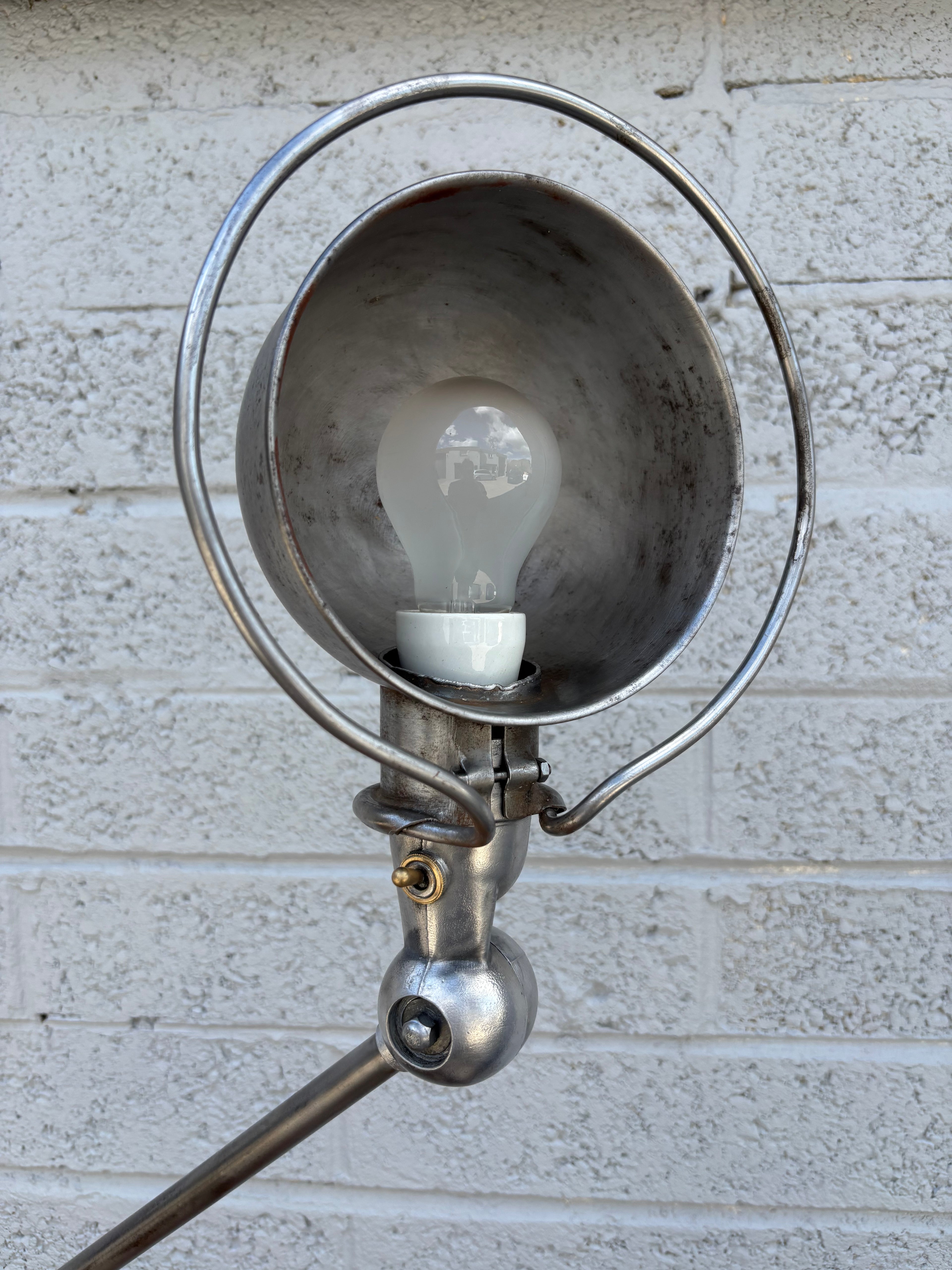 Mid-Century French Jieldé 2-Arm Industrial Desk Lamp