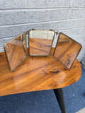 French Triptych Travel Barber & Vanity Mirror