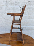 Victorian Metamorphic Convertible Wooden High Chair