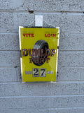 French Dunlop Fort Glass Perpetual Garage Calendar by A. Gerrer, c. 1950
