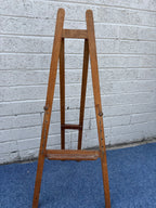 Mid-Century Wooden A-Frame Studio Easel with Peg & Chain Adjustment