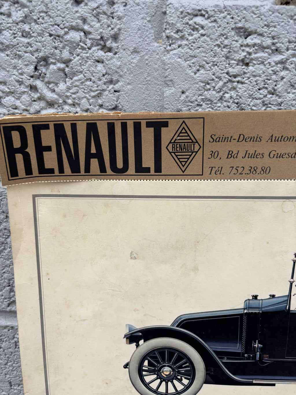 Vintage 1967 Renault Promotional Wall Calendar – 1921 Coupé 12 CV Art