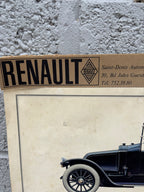 Vintage 1967 Renault Promotional Wall Calendar – 1921 Coupé 12 CV Art