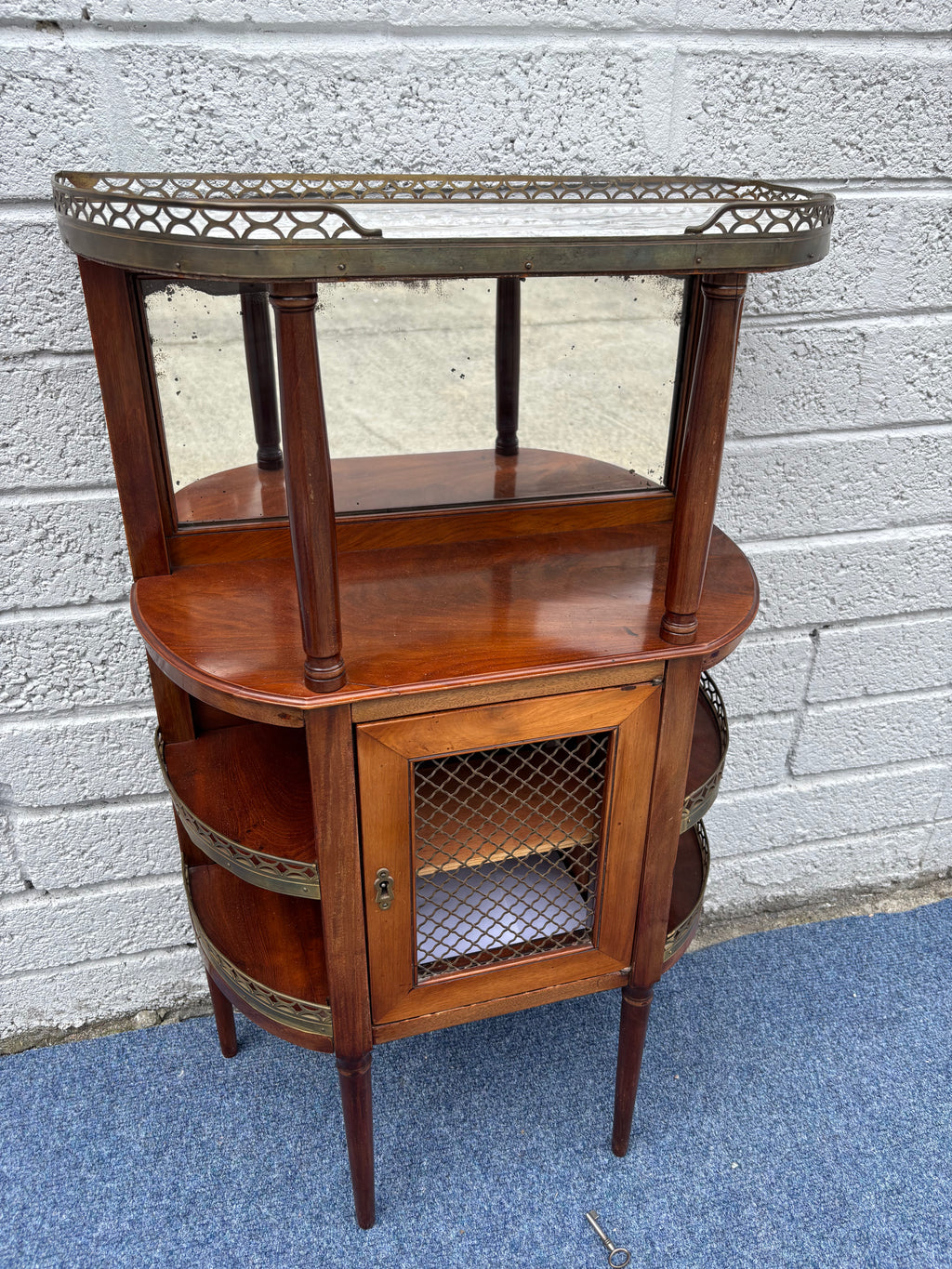 Louis XVI Style Mahogany Console Desserte & Drinks Station