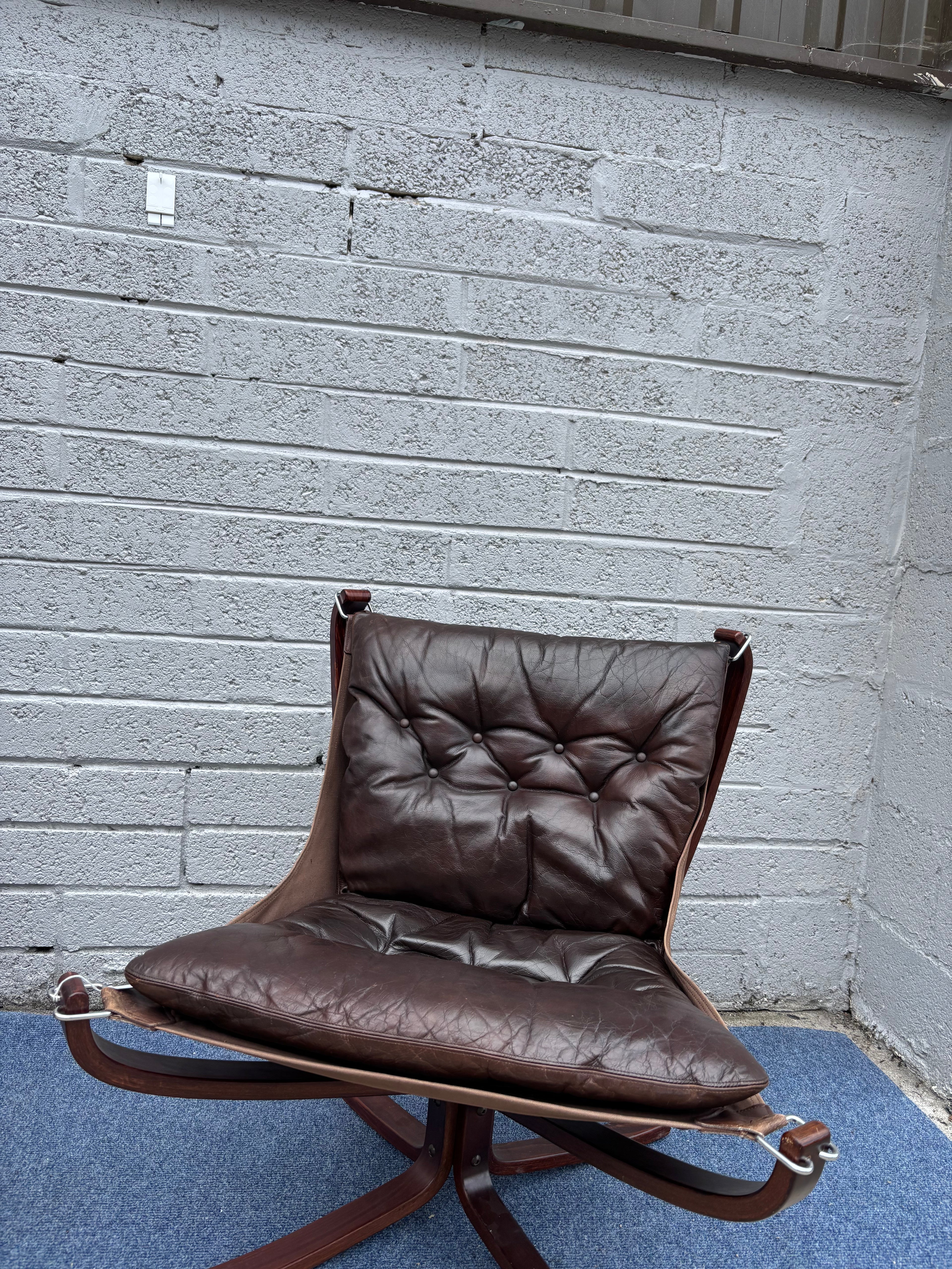 Pair of Mid-Century Modern Low-Back "Falcon" Chairs by Sigurd Ressell