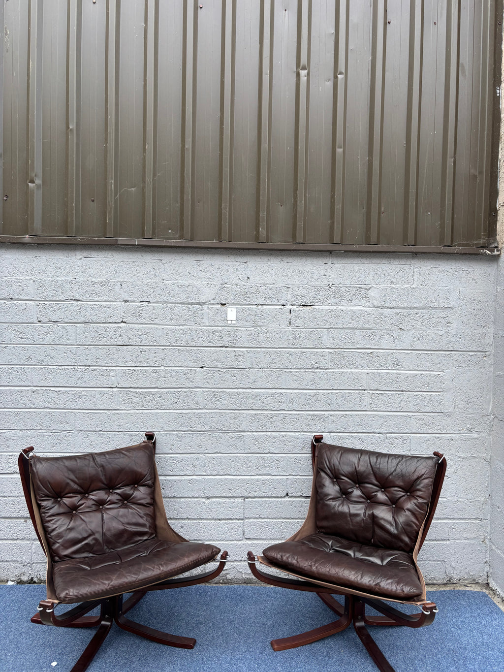 Pair of Mid-Century Modern Low-Back "Falcon" Chairs by Sigurd Ressell