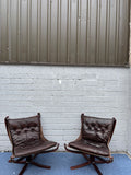 Pair of Mid-Century Modern Low-Back "Falcon" Chairs by Sigurd Ressell