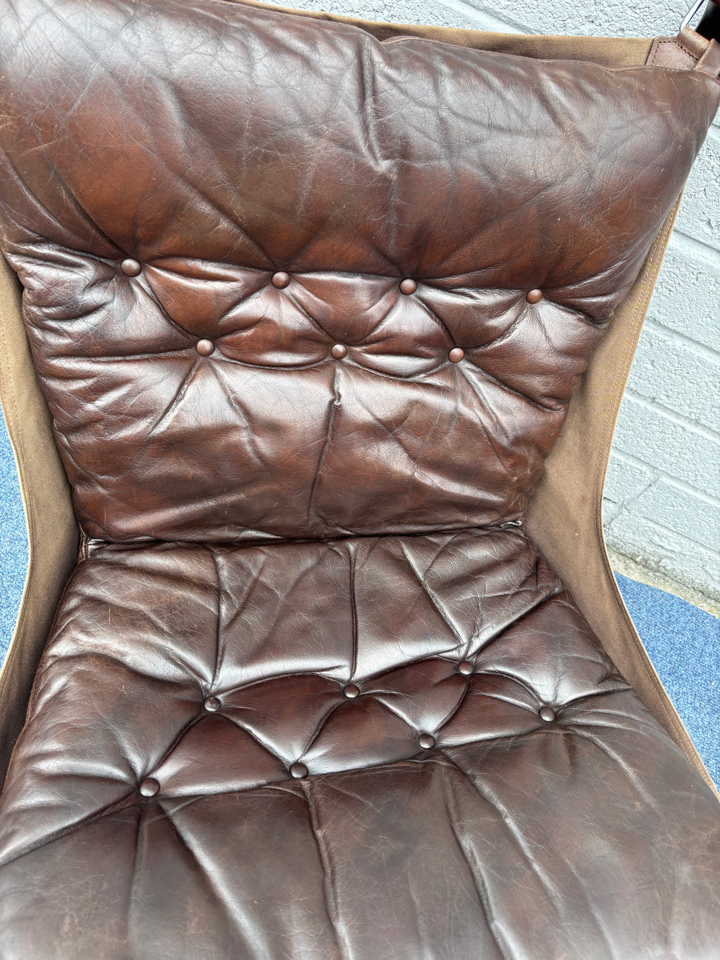 Pair of Mid-Century Modern Low-Back "Falcon" Chairs by Sigurd Ressell