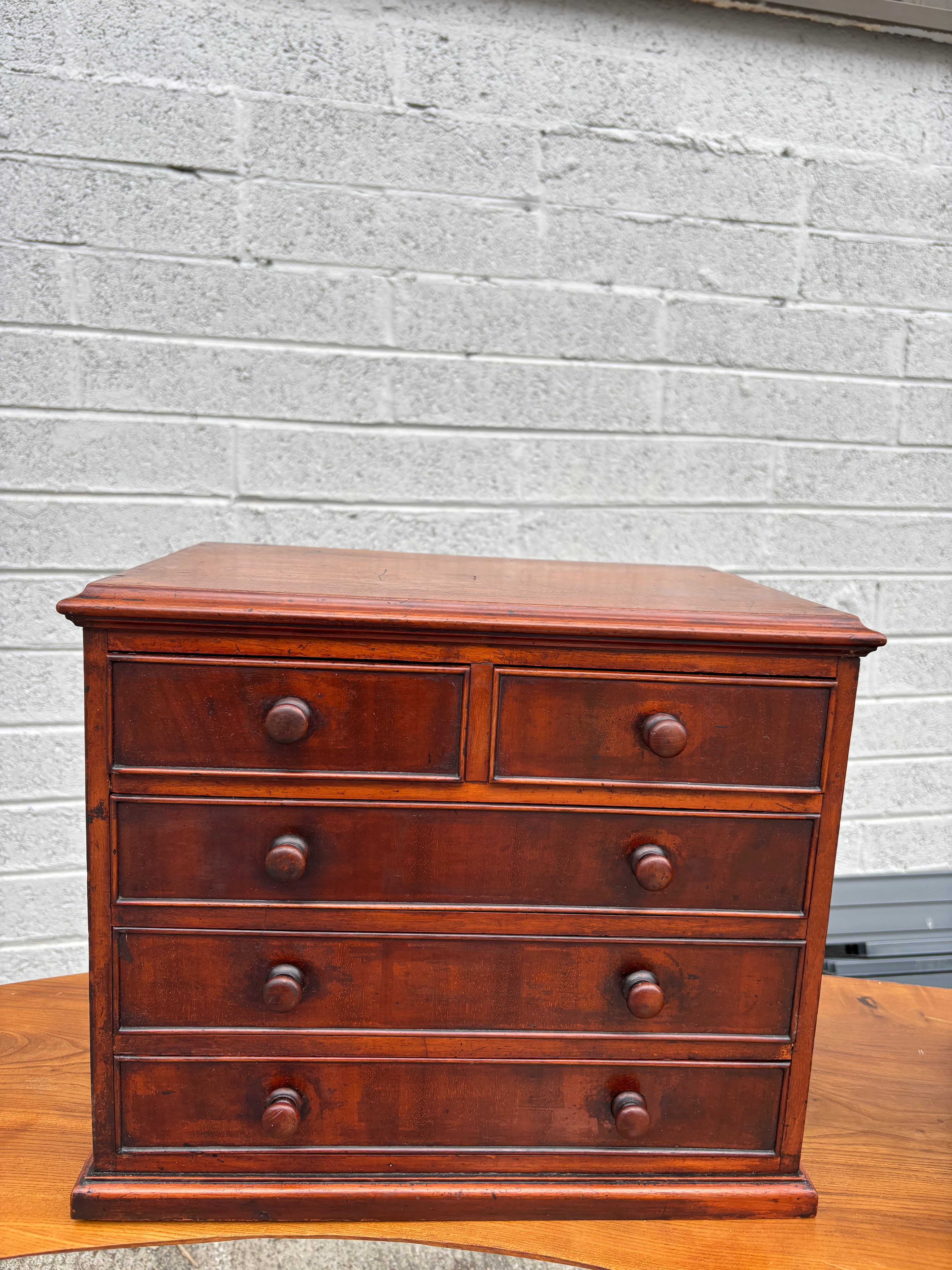 Pair of 19th Century Miniature Mahogany Apprentice Chest