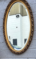 Giltwood Oval Mirror Baroque Revival