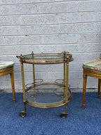 Brass and Glass Bar Cart Neoclassical
