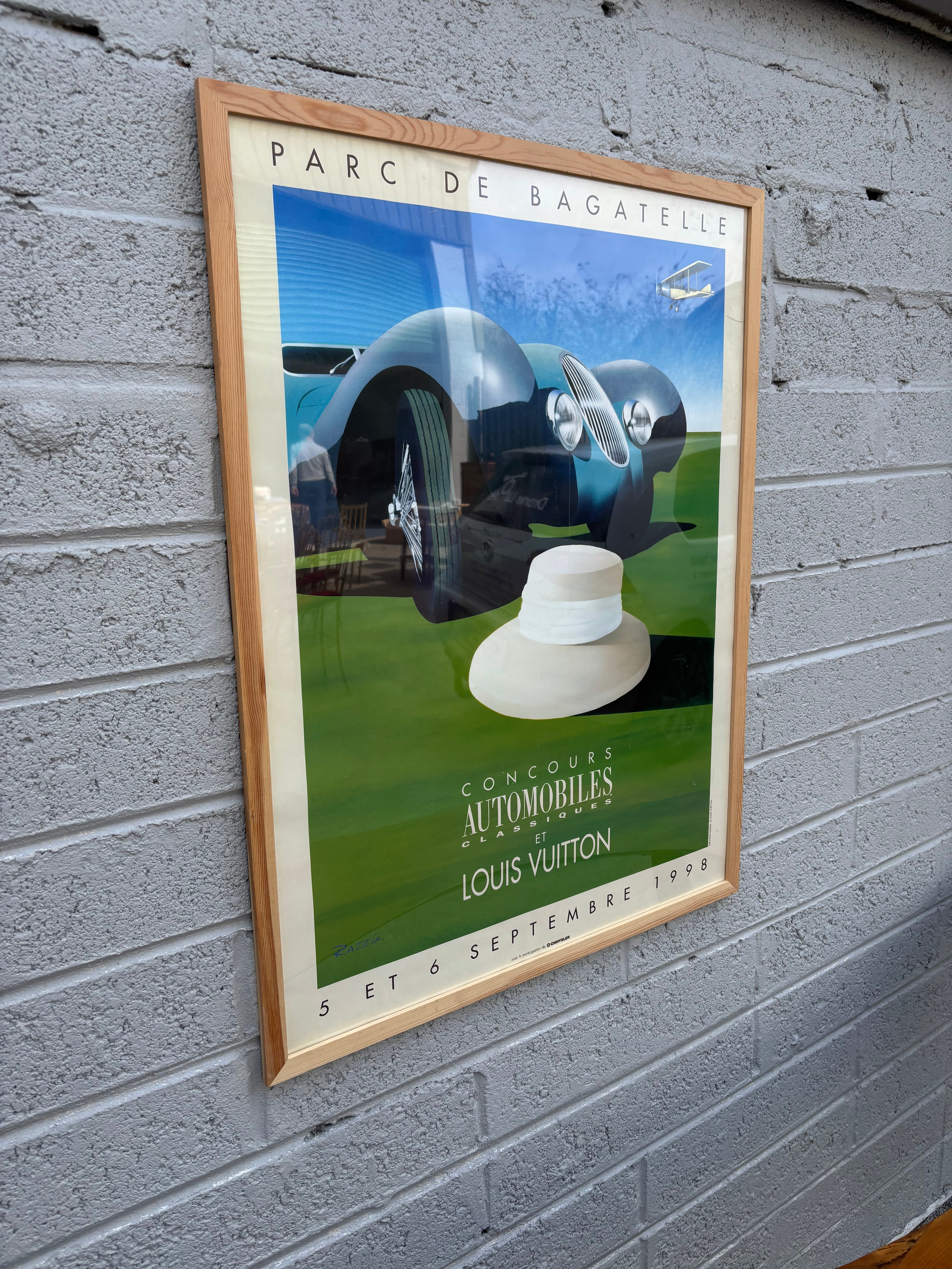 Original 1998 Louis Vuitton "Parc de Bagatelle" Concours Automobiles Classiques by Razzia