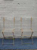 Pair of 'Les Invisibles' Lucite & Brass Folding Chairs by Lebovici & Berthet for Marais International, 1970s