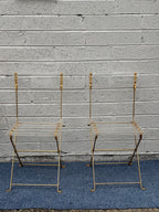 Pair of 'Les Invisibles' Lucite & Brass Folding Chairs by Lebovici & Berthet for Marais International, 1970s