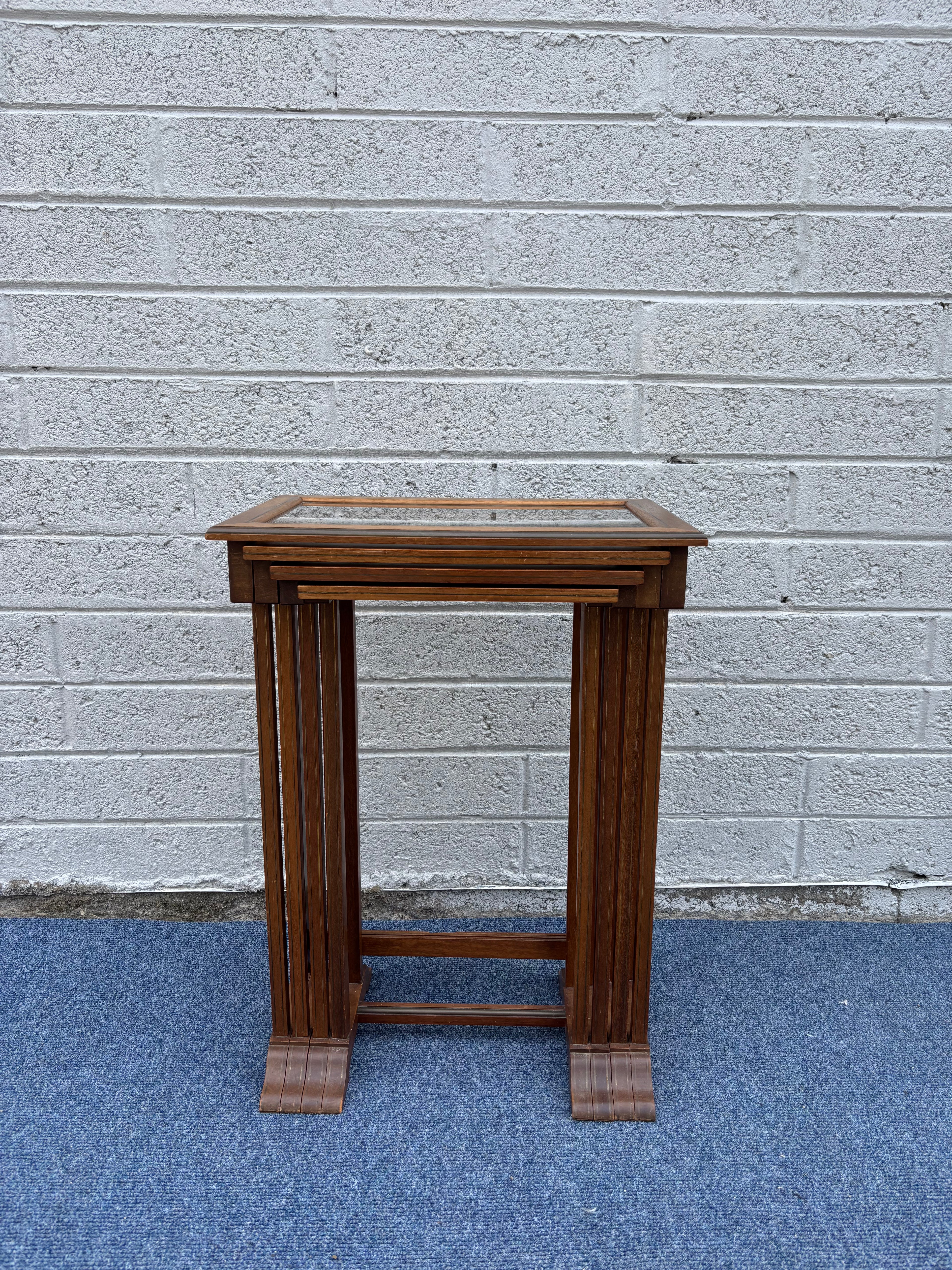 Set of Four Art Nouveau Nesting Tables (c. 1900)