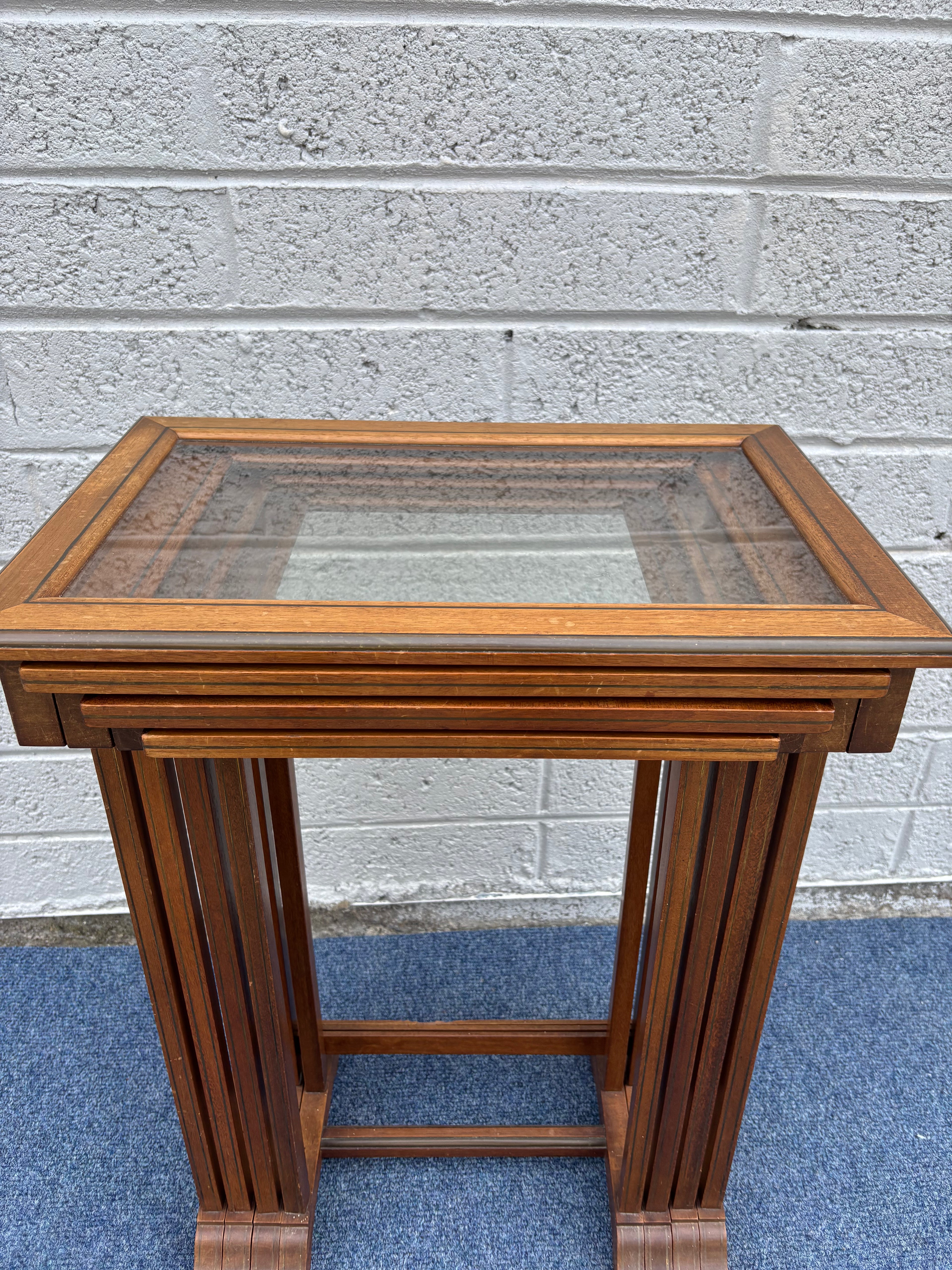 Set of Four Art Nouveau Nesting Tables (c. 1900)